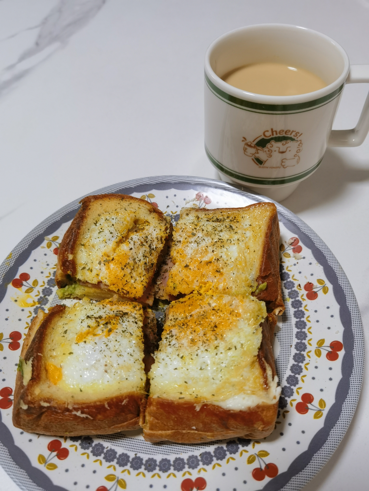 早餐～厚吐司三明治