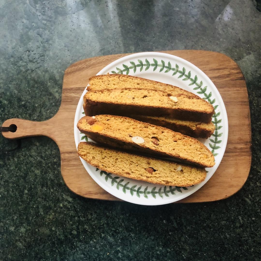 全麦咸蛋黄杏仁意式脆饼Biscotti——低卡超香吃网红【低卡小食】