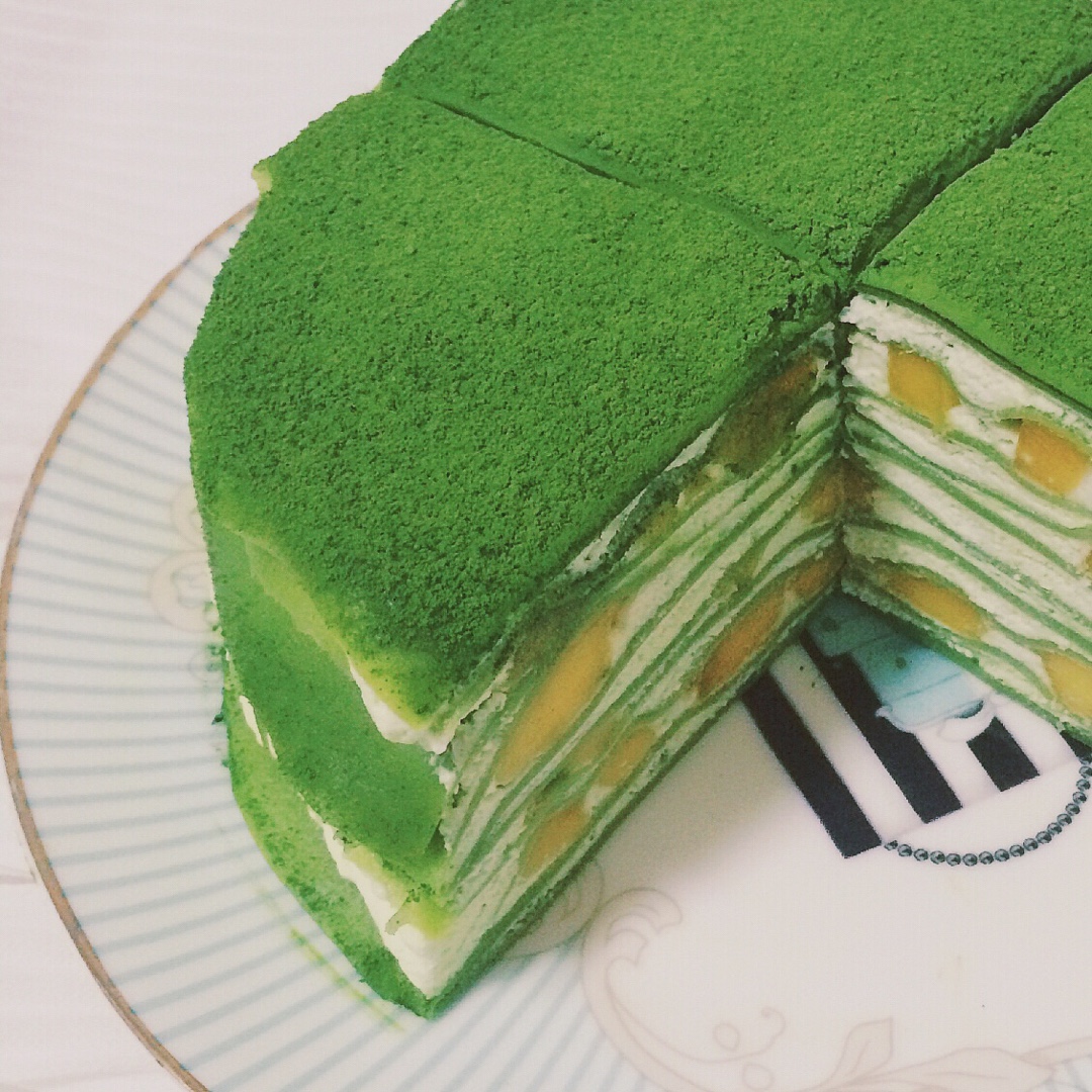 美味的煎蛋糕—抹茶千层蛋糕