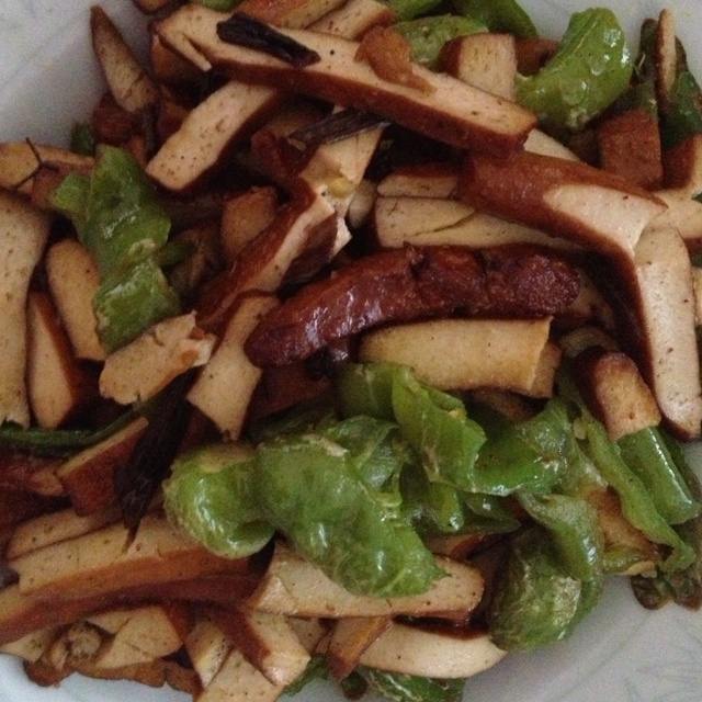 青椒炒豆腐干
