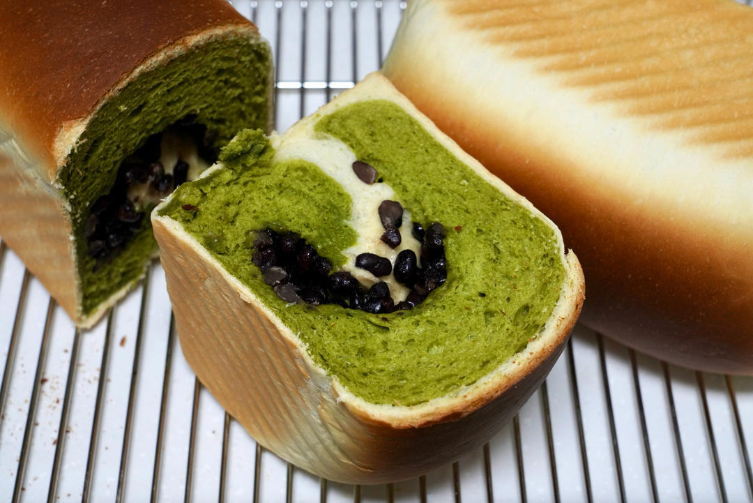 抹茶蜜豆吐司