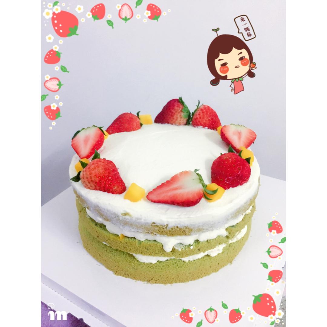 抹茶戚风蛋糕8寸