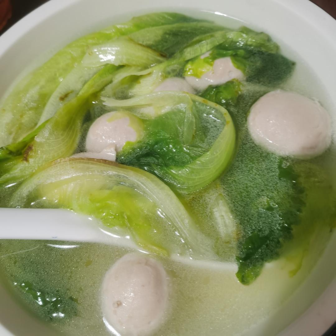 肉蛋生菜汤