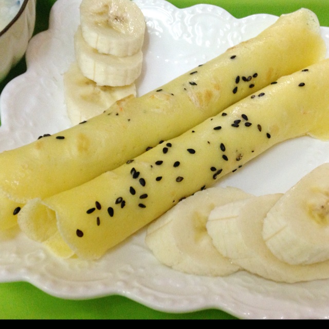 黑芝麻鸡蛋饼