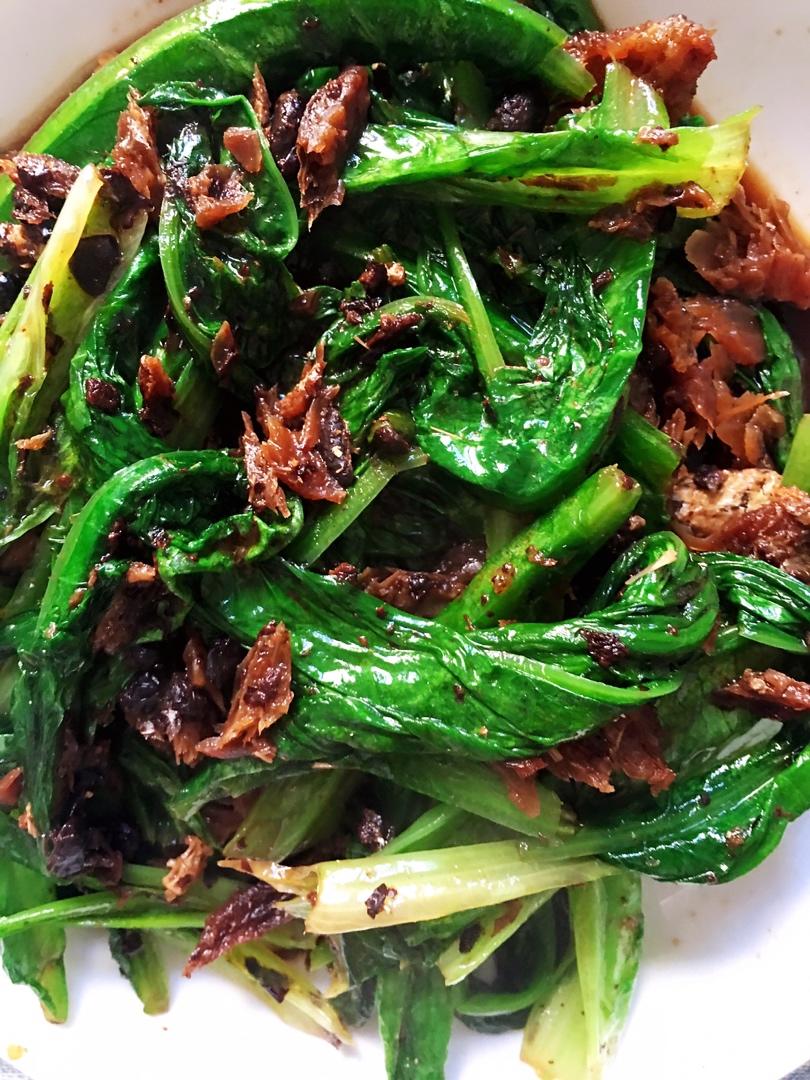 只需三个步骤成就的美味～豆豉鲮鱼油麦菜