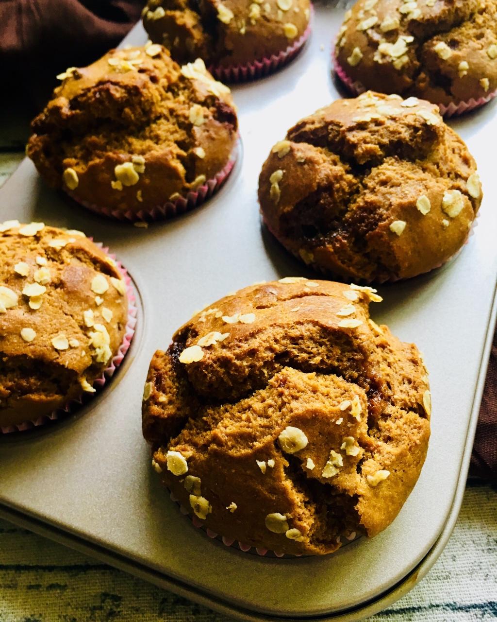 sharon蓝9911做的星巴克的全麦核桃麦芬