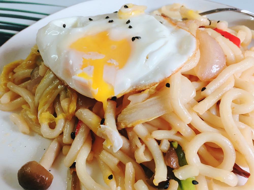 蟹味菇虾仁意大利面