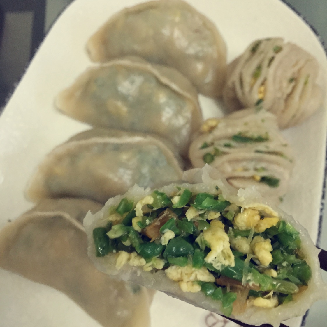 豆角馅素蒸饺