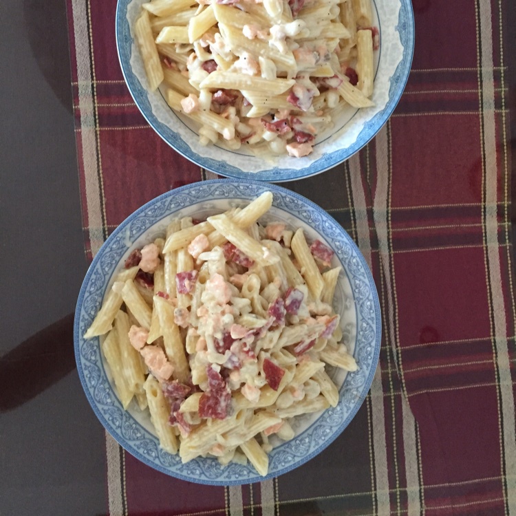 奶油三文鱼意面