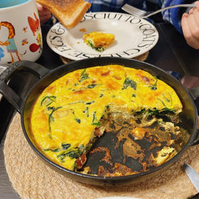 菠菜培根意式蛋饼Spinach&bacon frittata