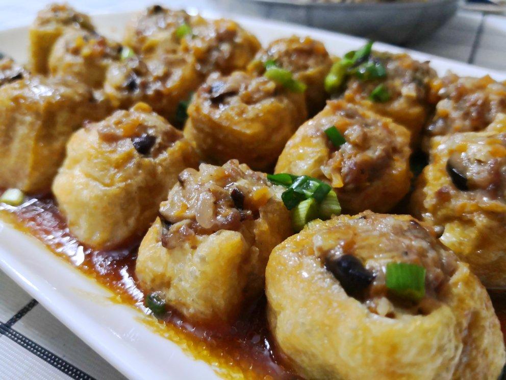 一端上桌就被秒光的时蔬肉沫酿油豆腐