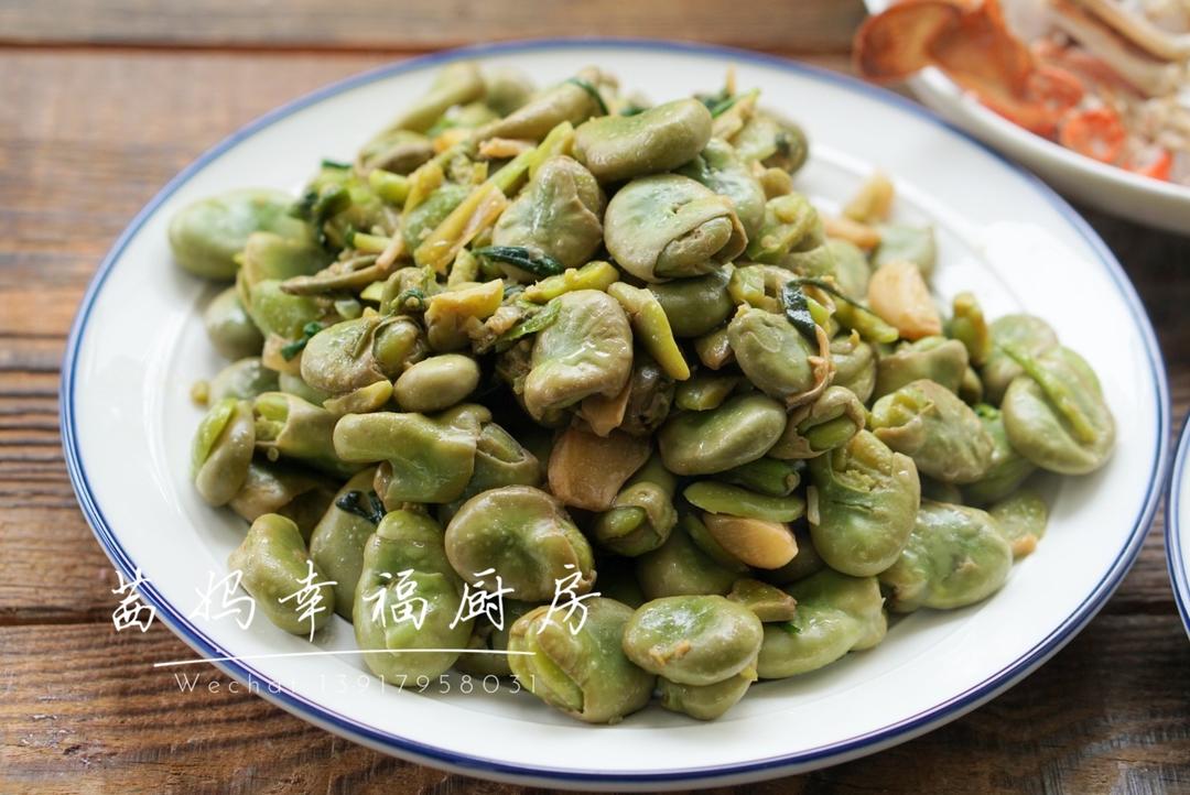 小美葱油蚕豆的做法