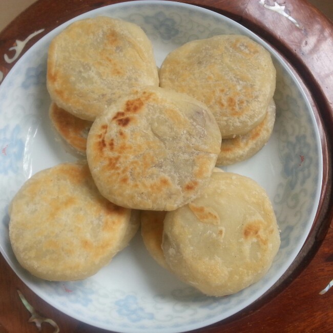 蘑菇娘做的煎豆饼