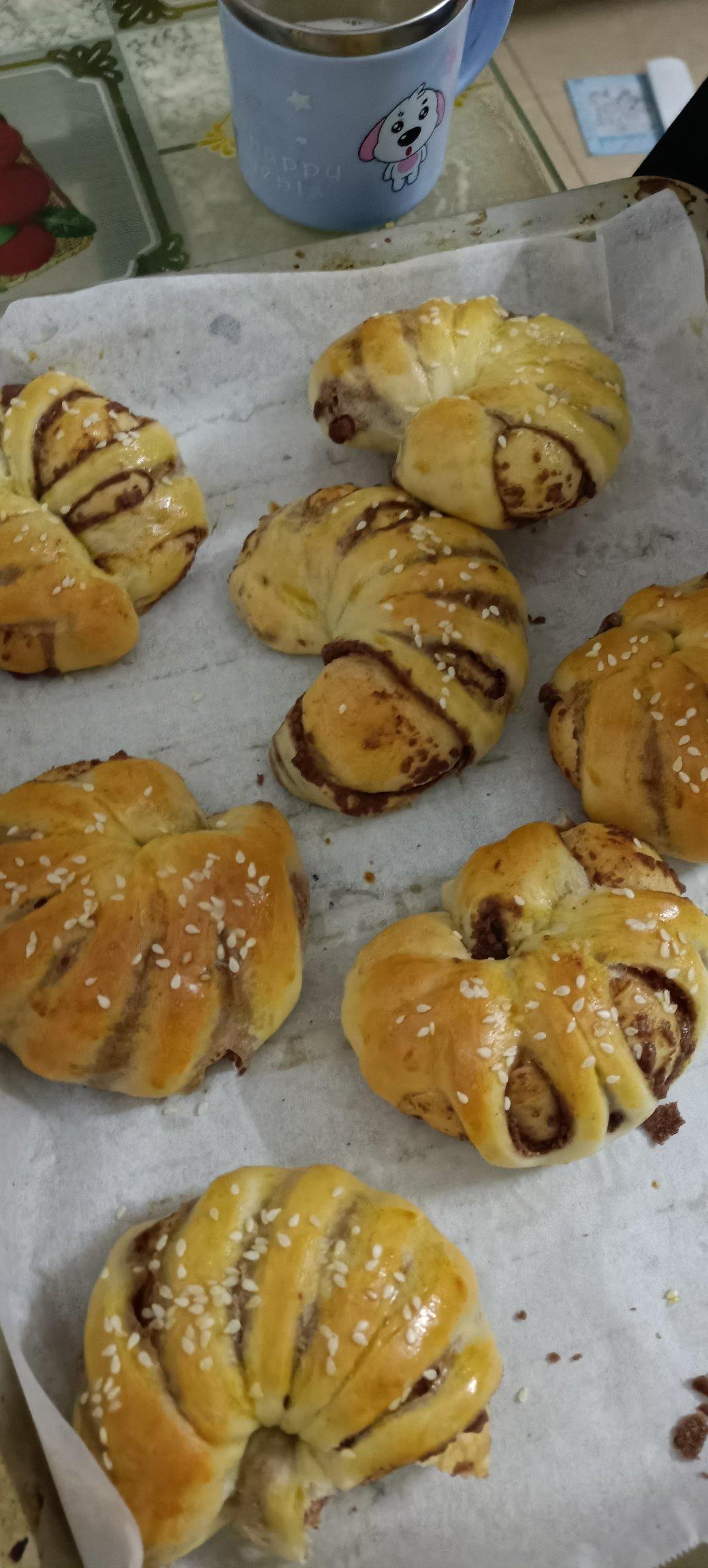 简单易学的红豆沙面包圈