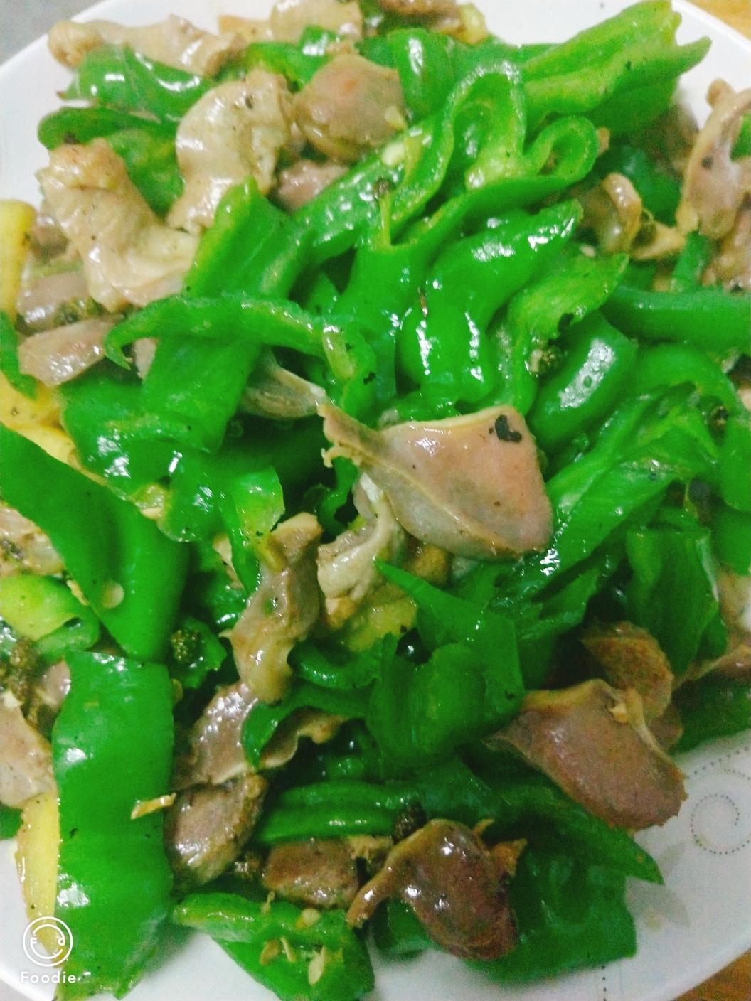 青椒爆炒鸡胗