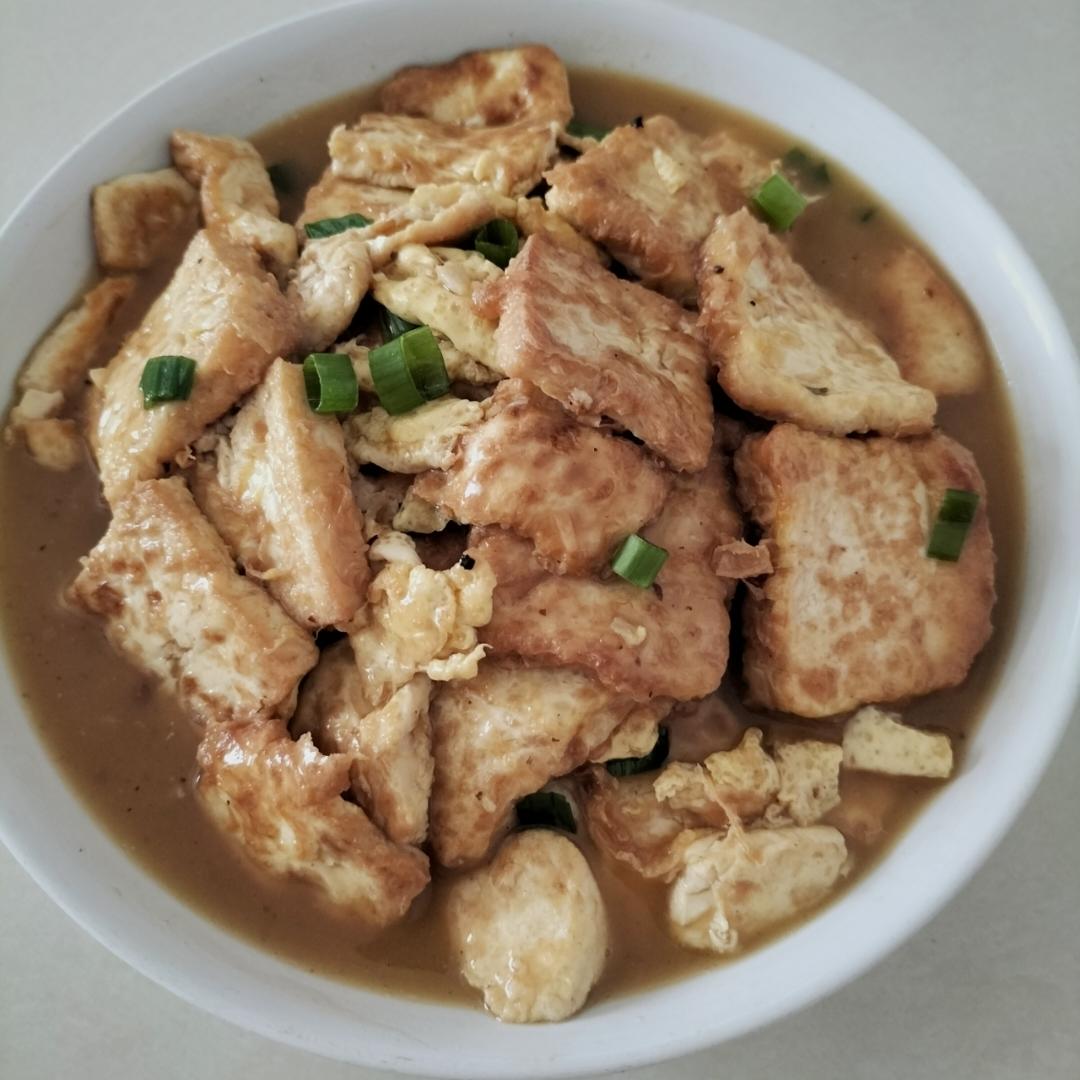 外焦里嫩的香煎豆腐