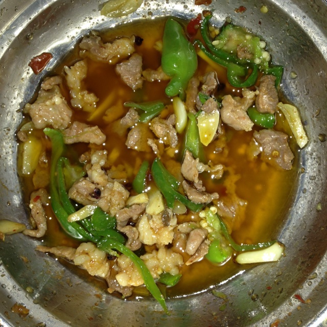 青椒炒肉丝