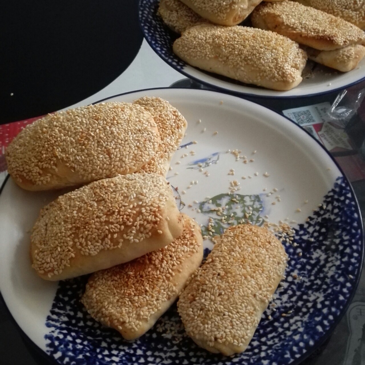 天然酵母版椒盐芝麻烧饼