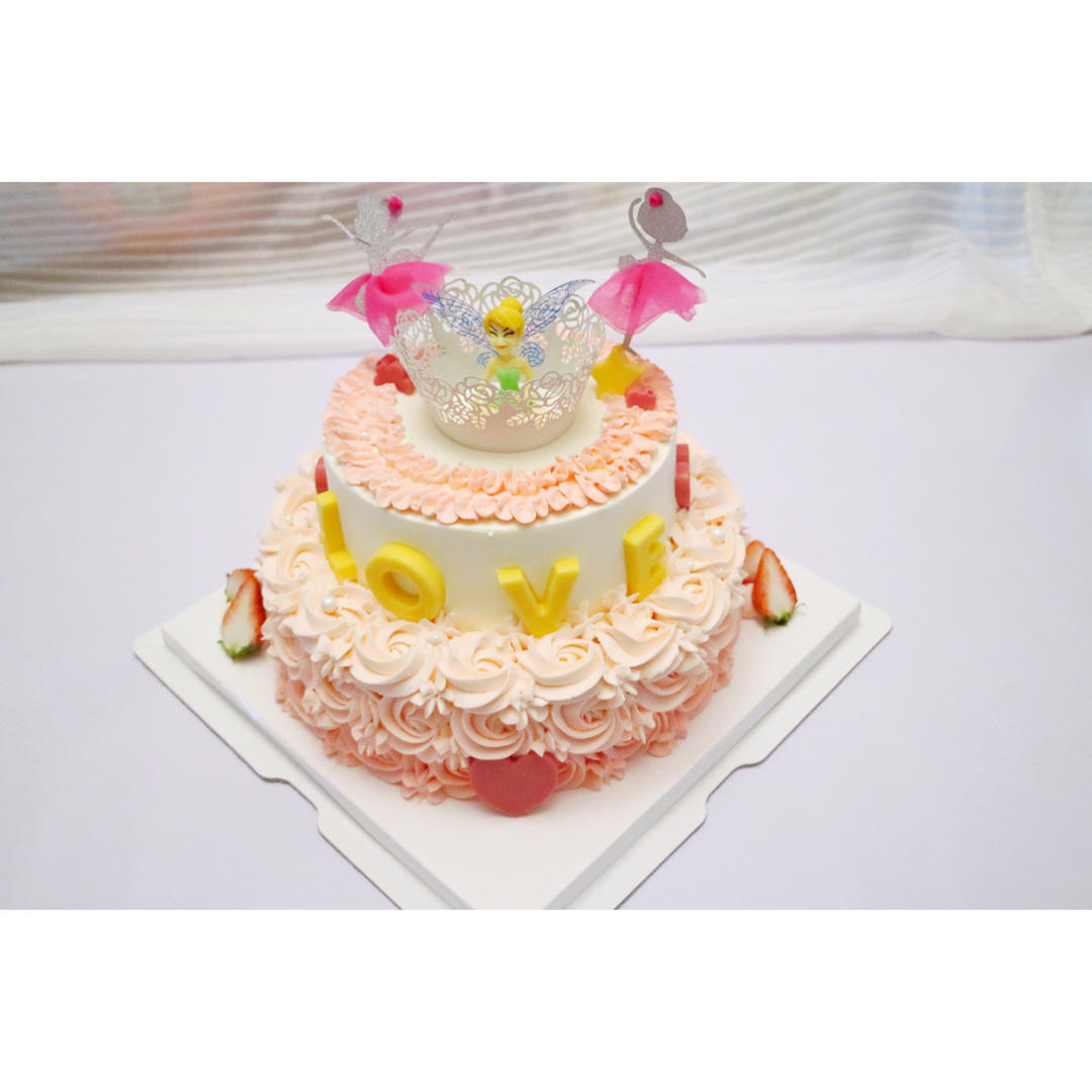 老汤团做的双层奶油蛋糕