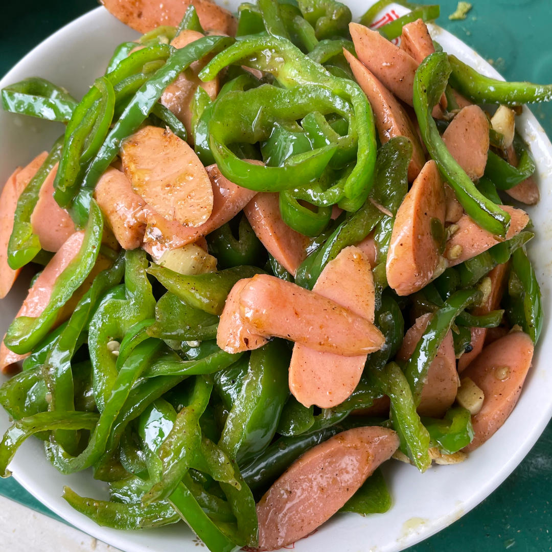 青椒炒火腿肠