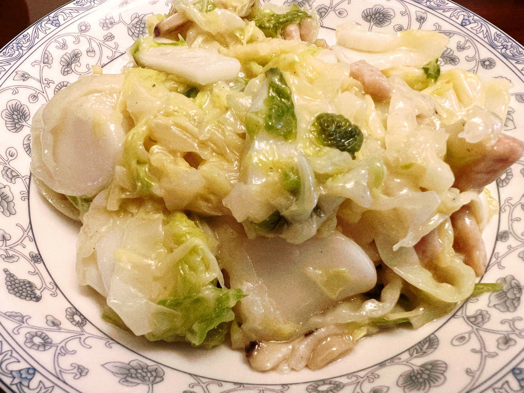 肉丝白菜炒年糕
