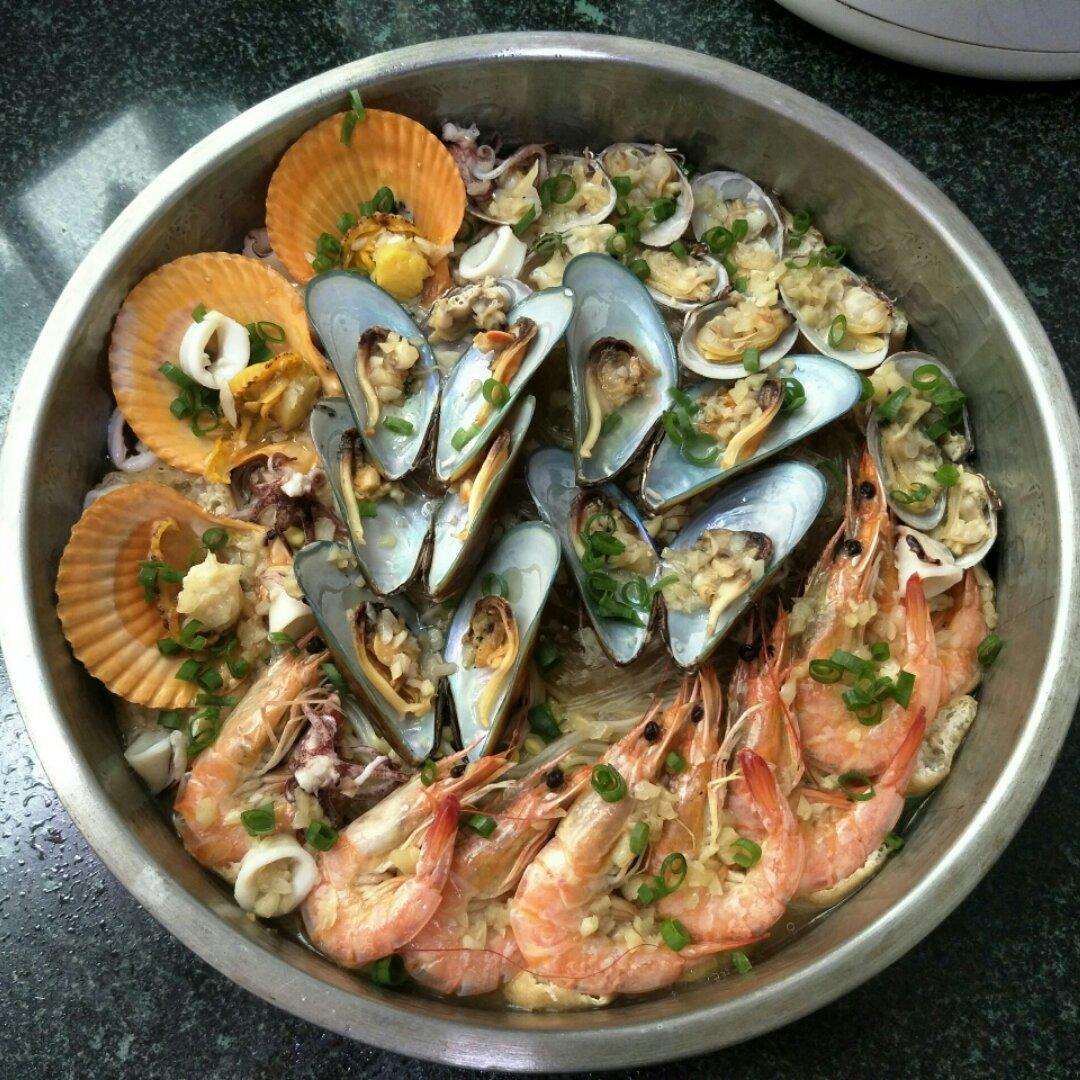 wjzz做的蒸一盘小海鲜