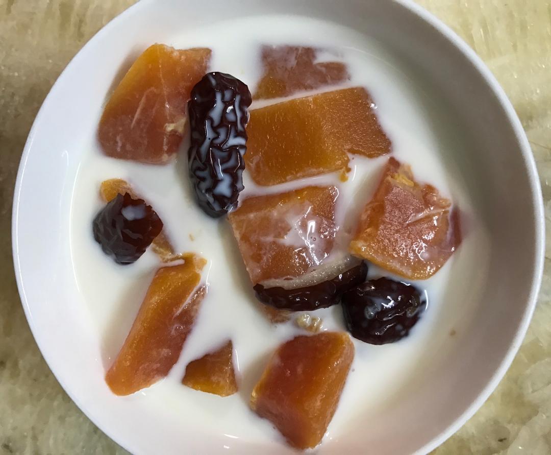 木瓜红枣炖奶