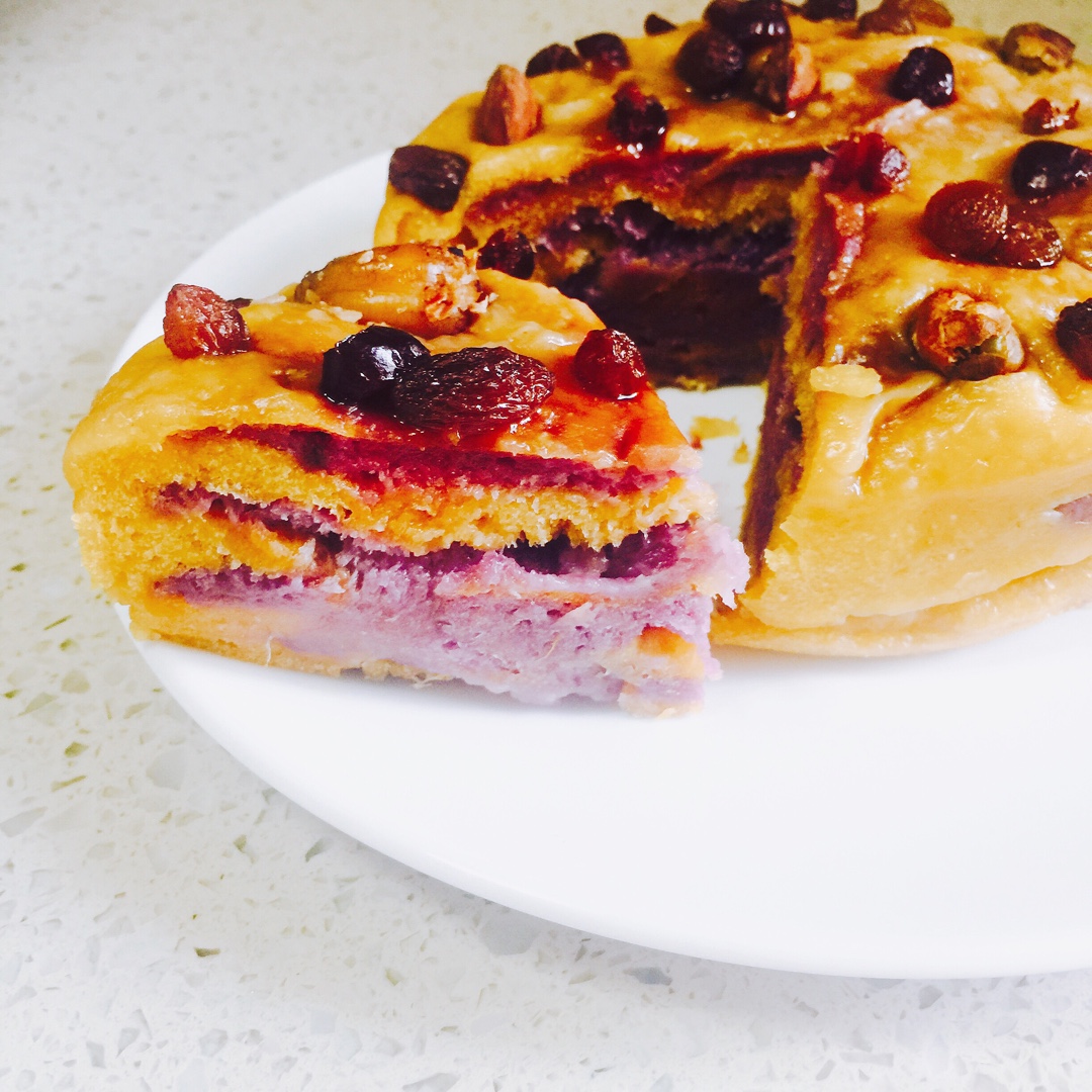 紫薯南瓜双色发糕