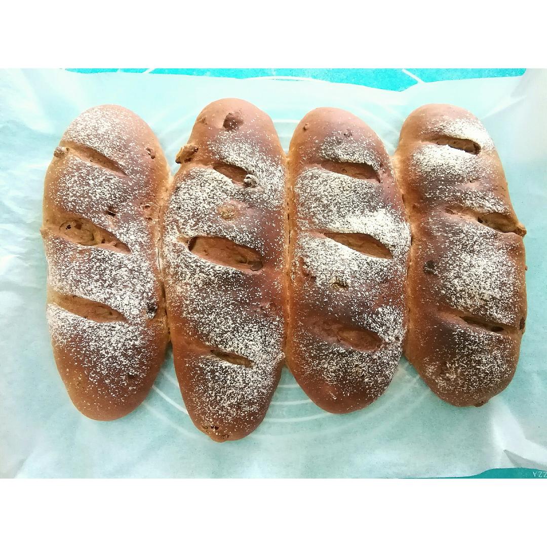 全麦红糖杂果软欧包