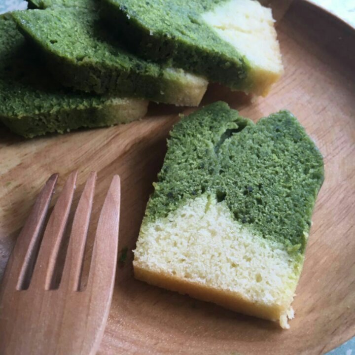 香草&抹茶双拼磅蛋糕（白菜磅）