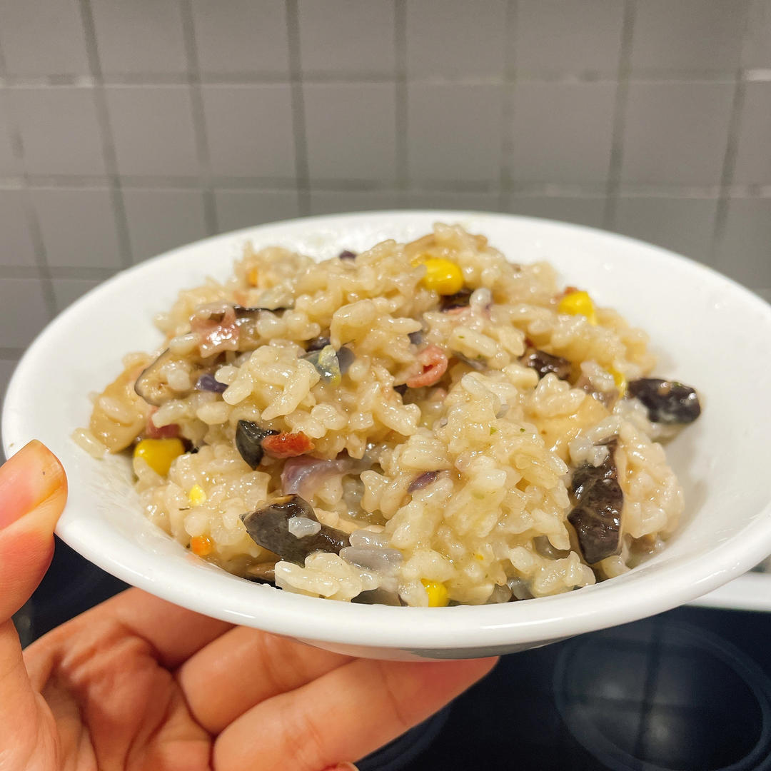 在家米其林『意大利菌菇烩饭Risotto』