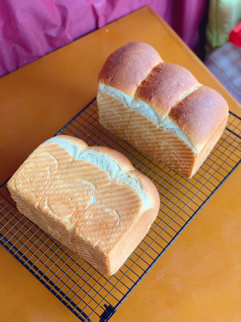 超棒的炼乳吐司只需一次发酵(450g土司盒x2)