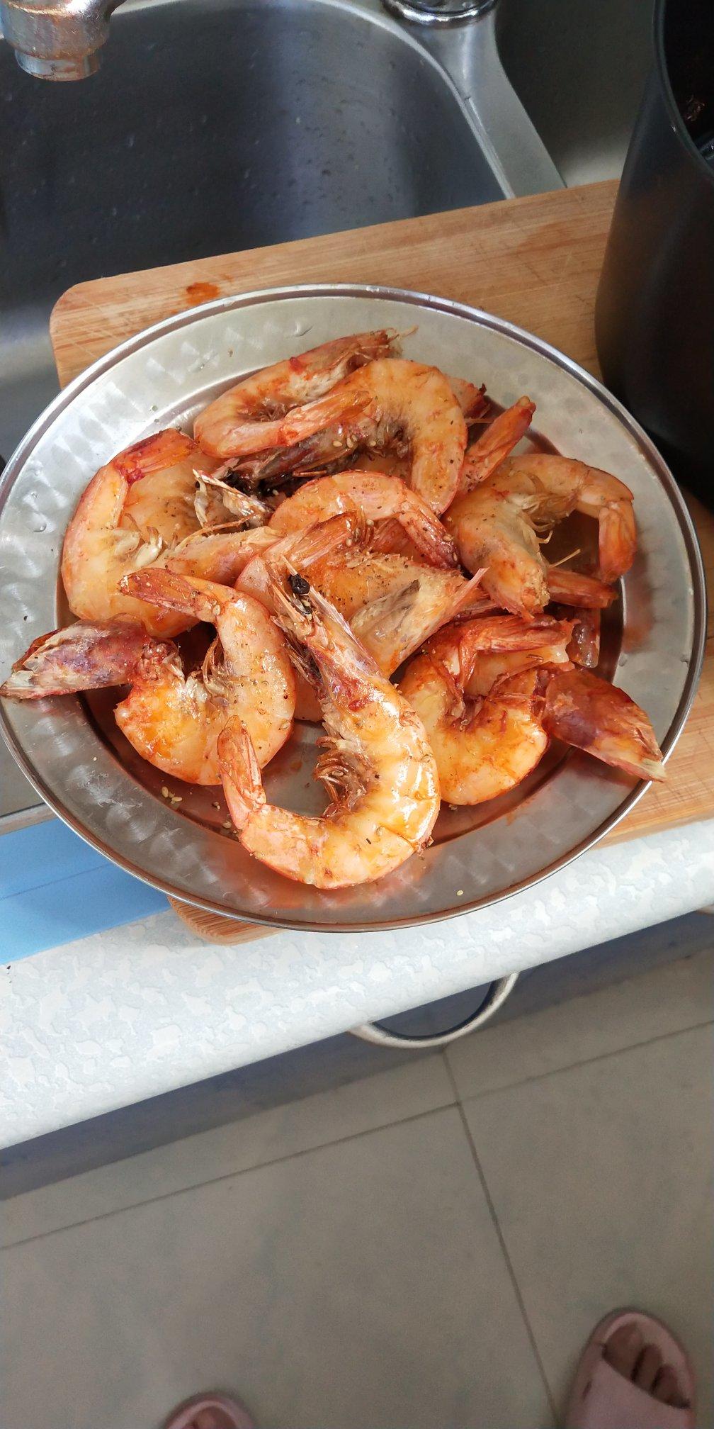 aichimeishi做的空气炸锅の炸虾