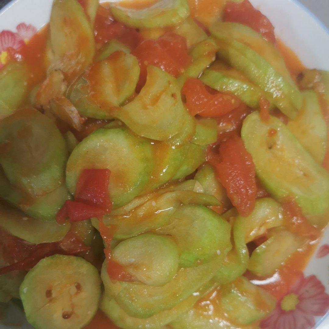 番茄炒丝瓜