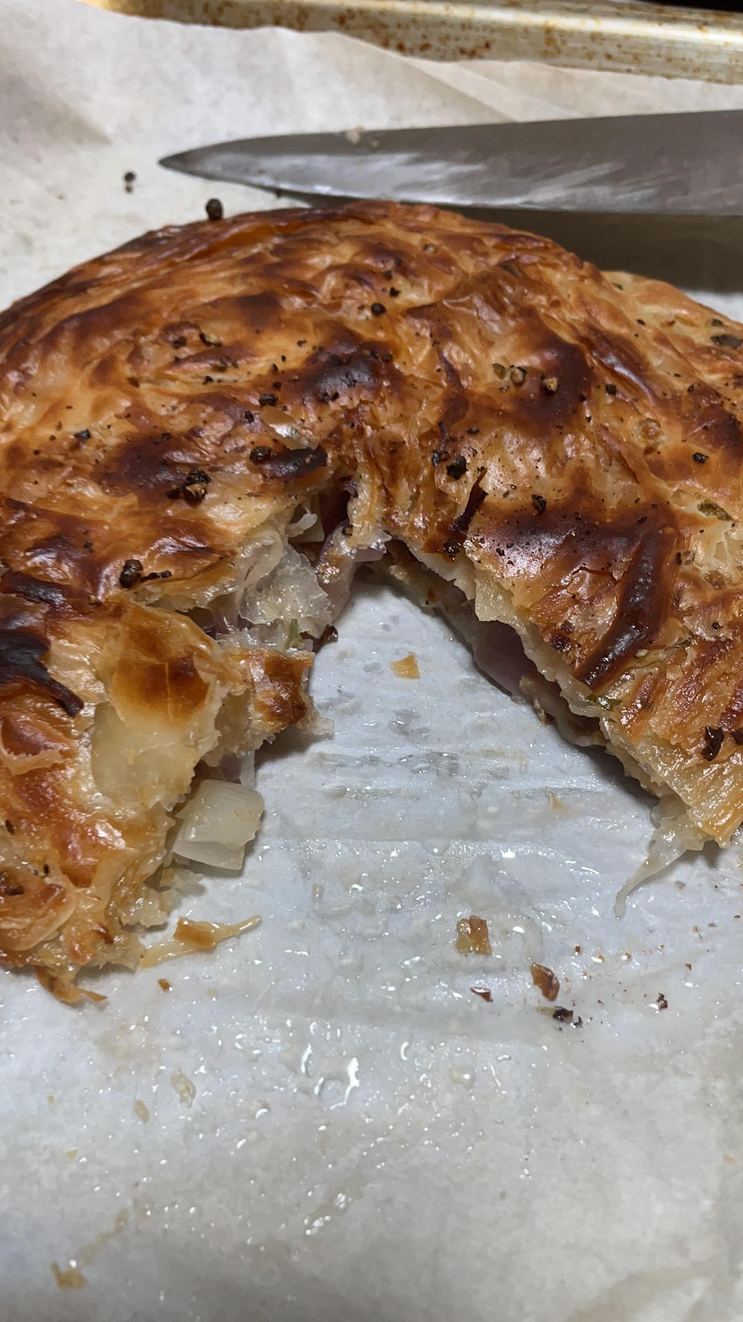 手抓饼版「千层」肉饼