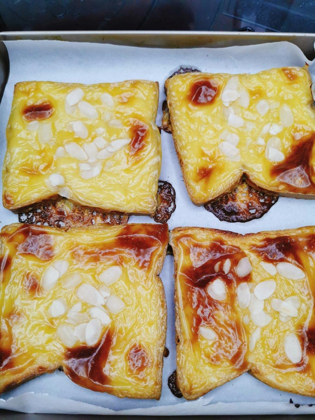 零失败快手岩烧乳酪(熔岩吐司)十分钟网红早餐，好吃哭