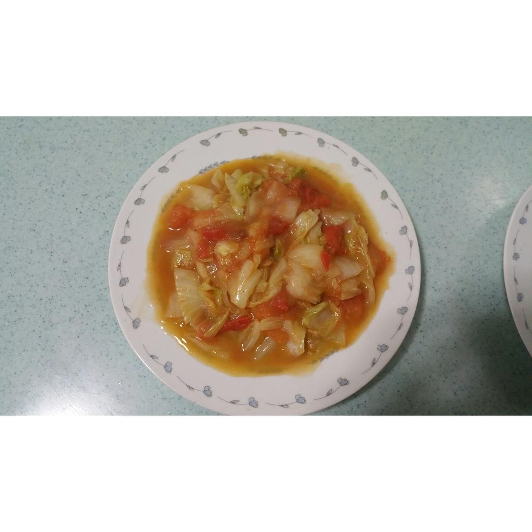 西红柿炒大白菜