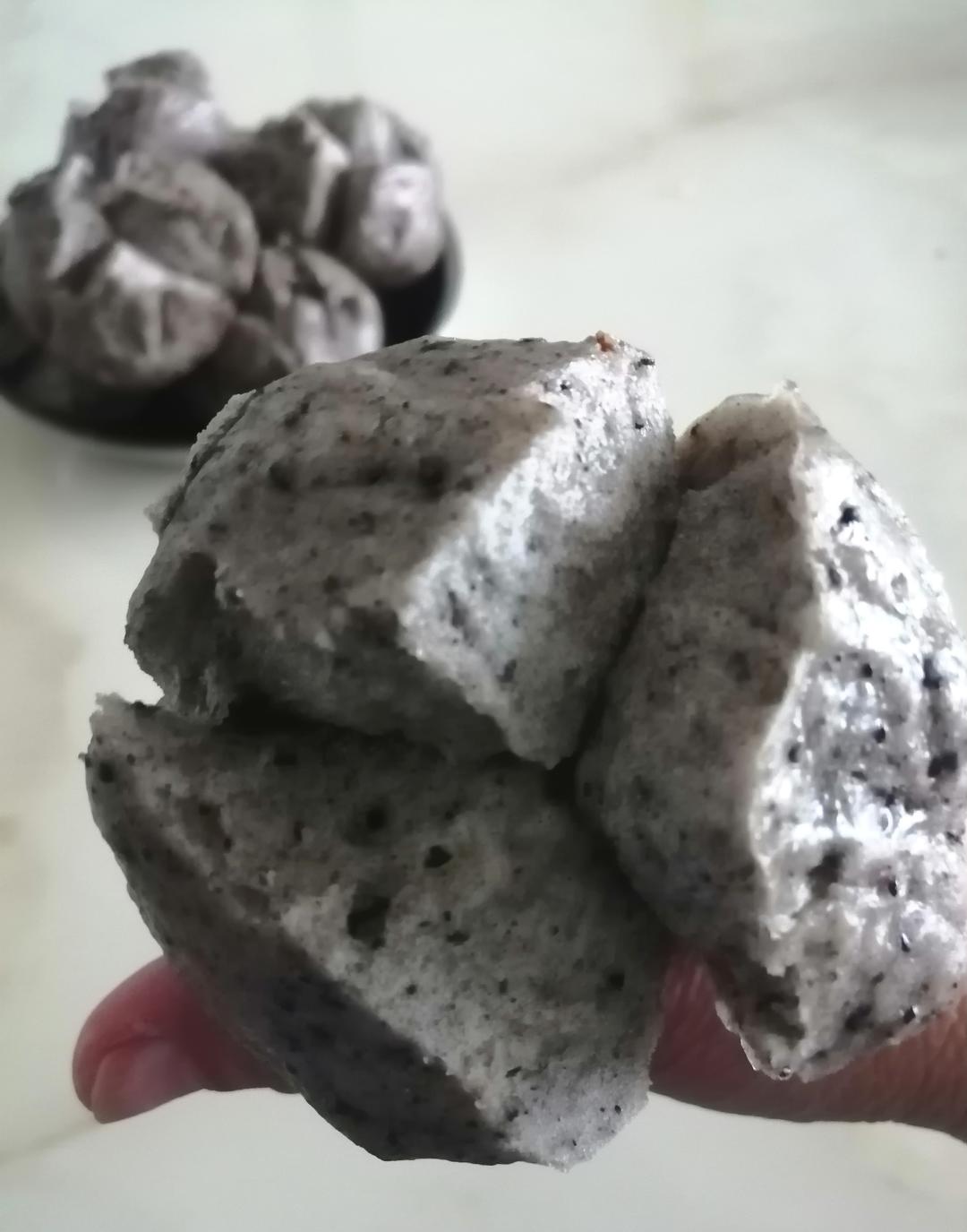 香！黑芝麻开花馒头