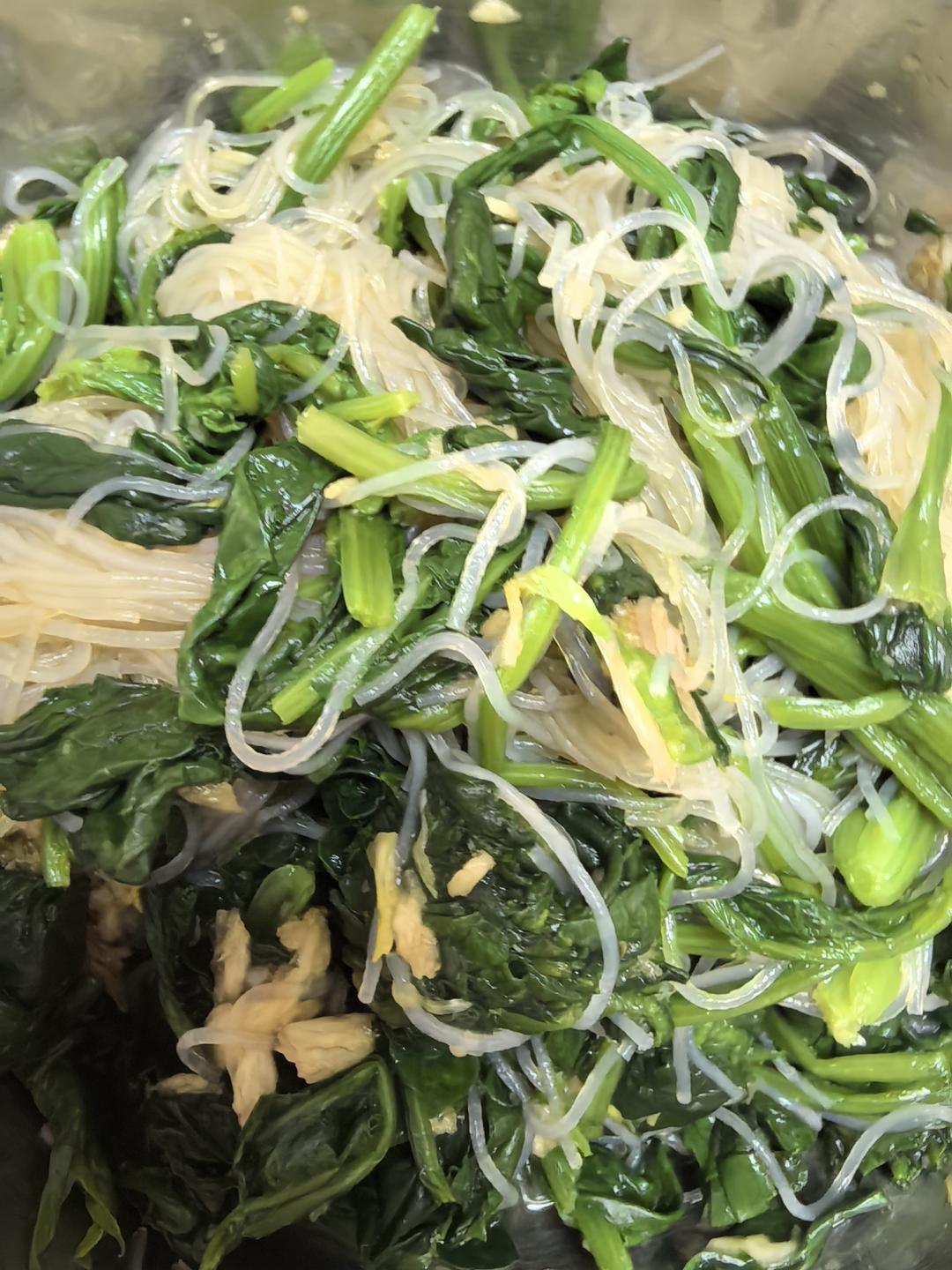菠菜凉拌粉丝