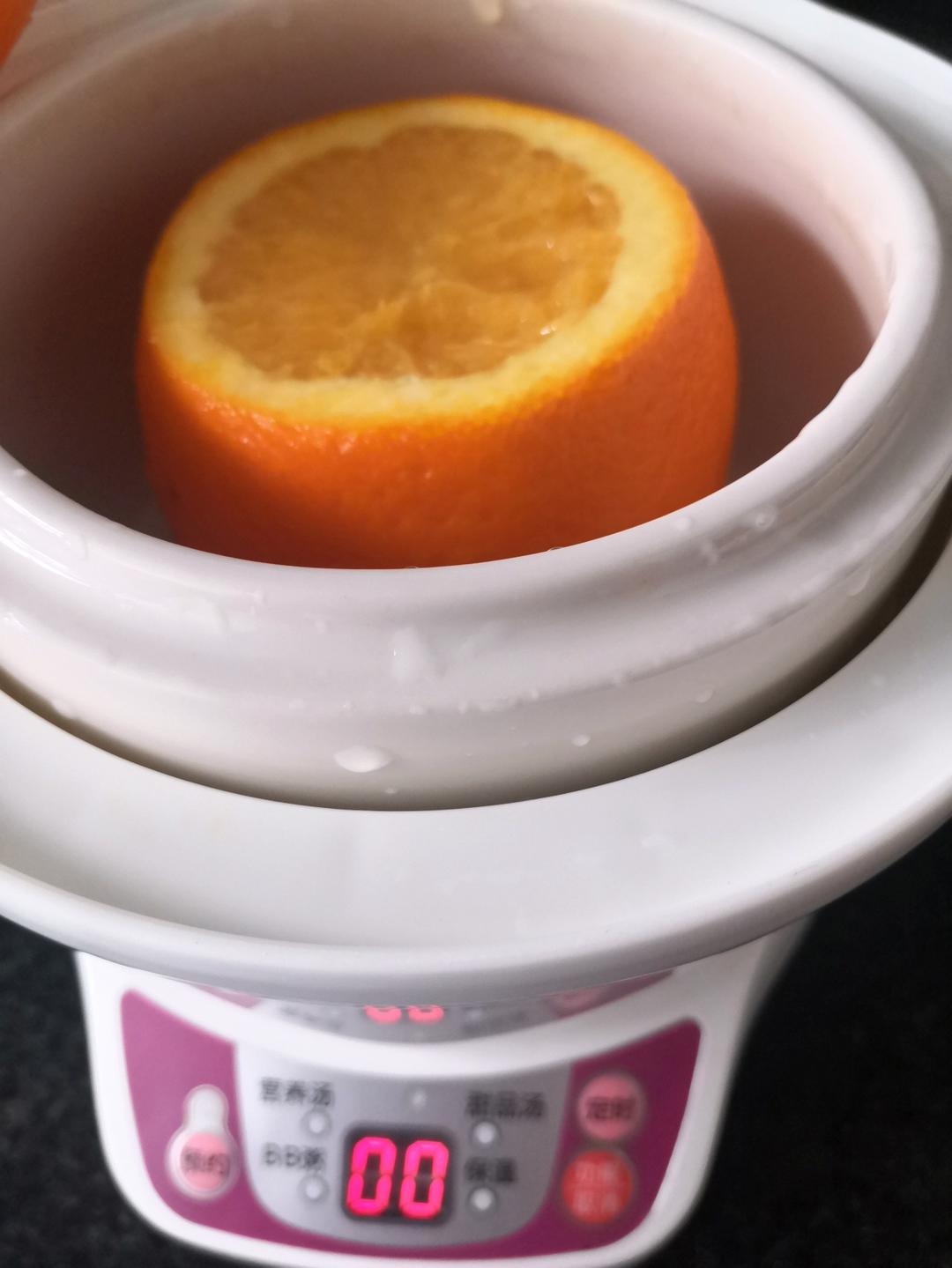 盐蒸橙子，治疗咳嗽，（详细步骤图）