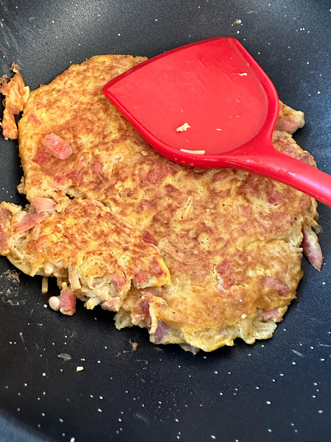 椒盐金针菇鸡蛋饼