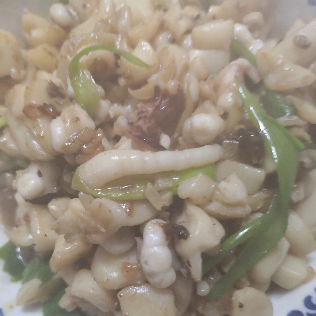 爆炒墨鱼 最好的下酒菜