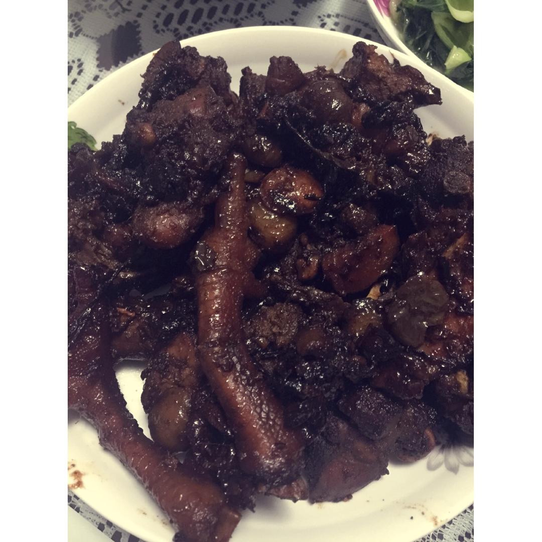 红焖栗子鸡