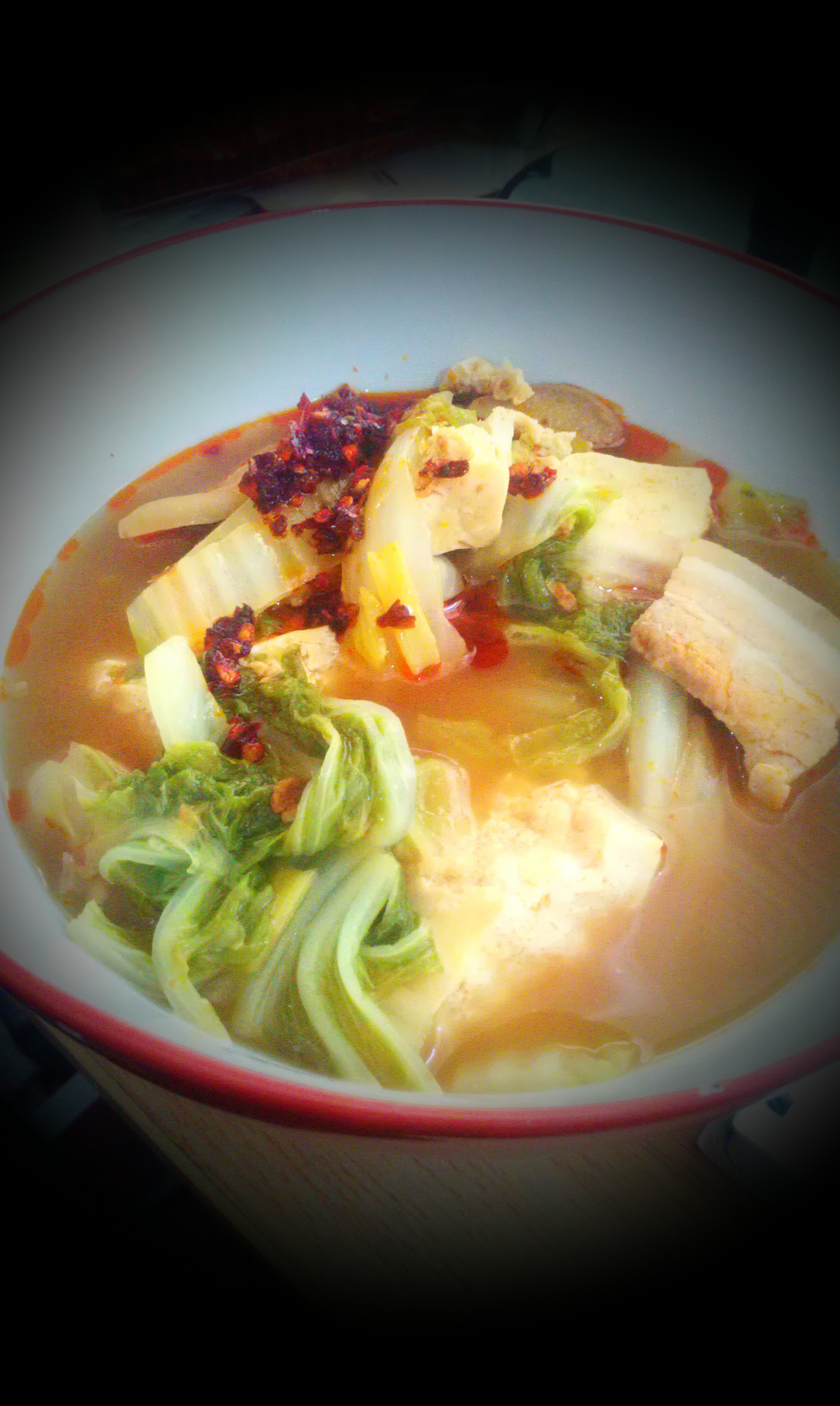 白菜炖冻豆腐