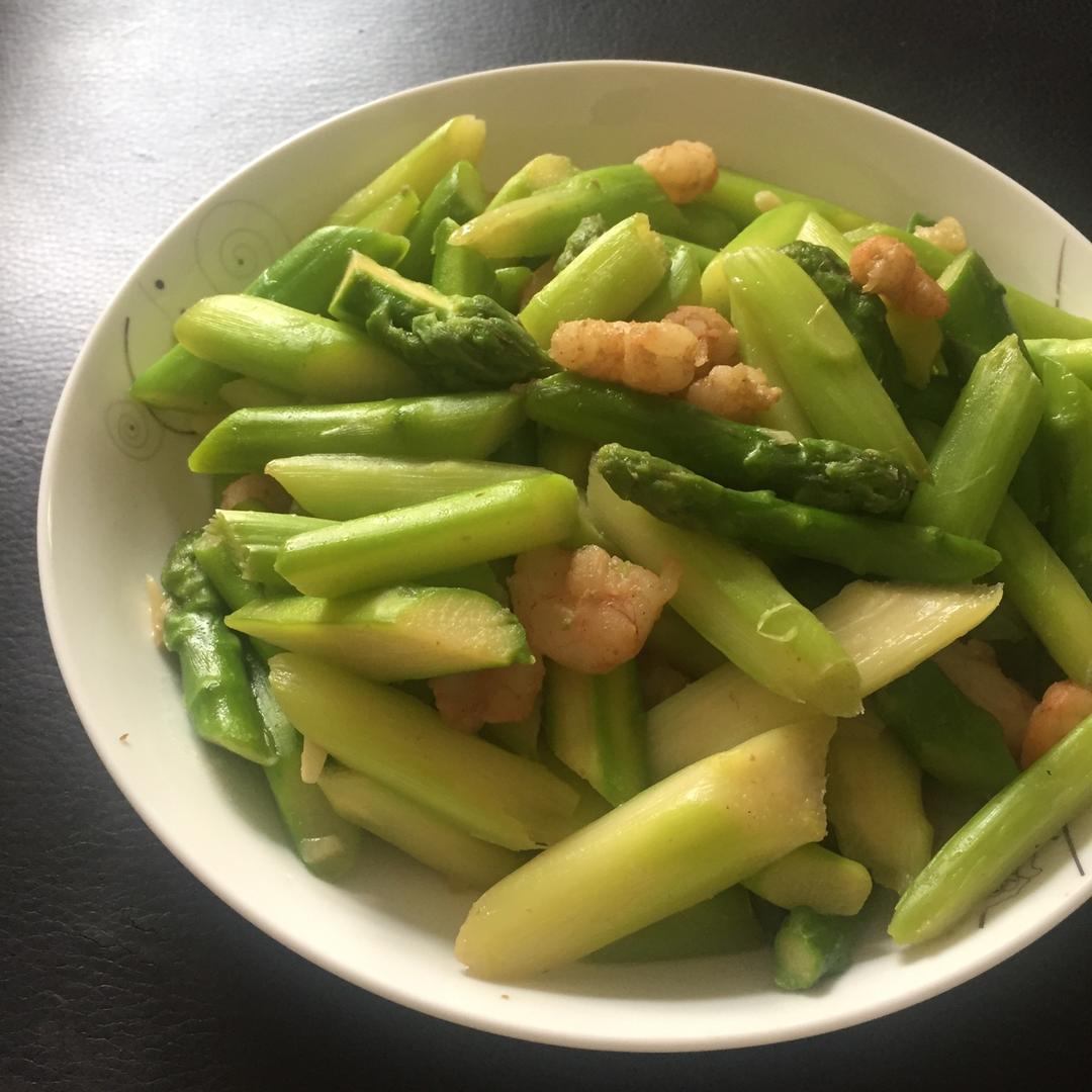 清炒芦笋虾仁