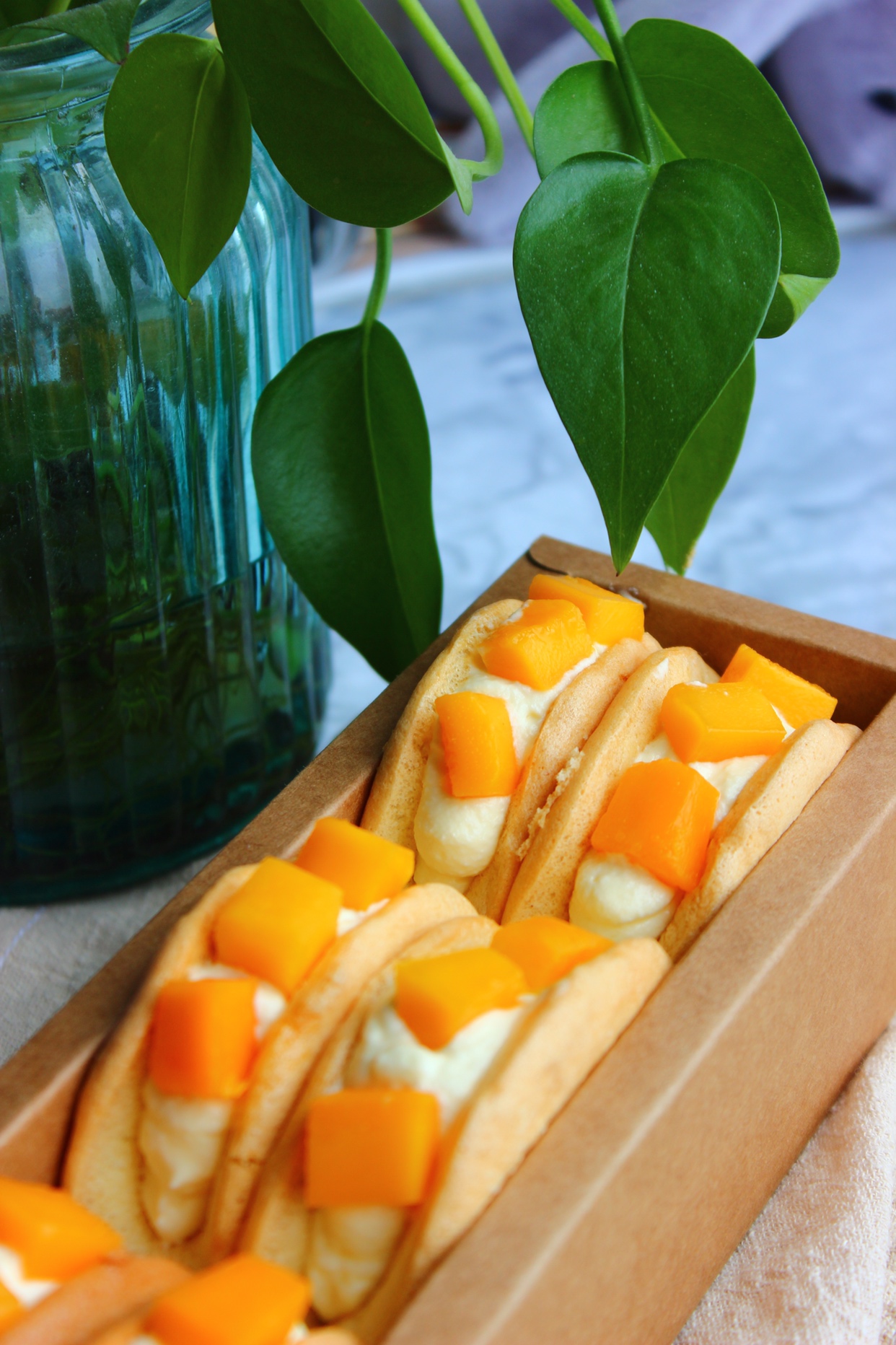 春游野餐暖心小甜点❤️快手奶油芒果小贝‼️的做法