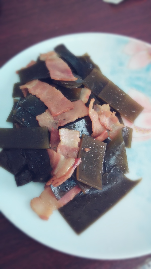 海带炒培根