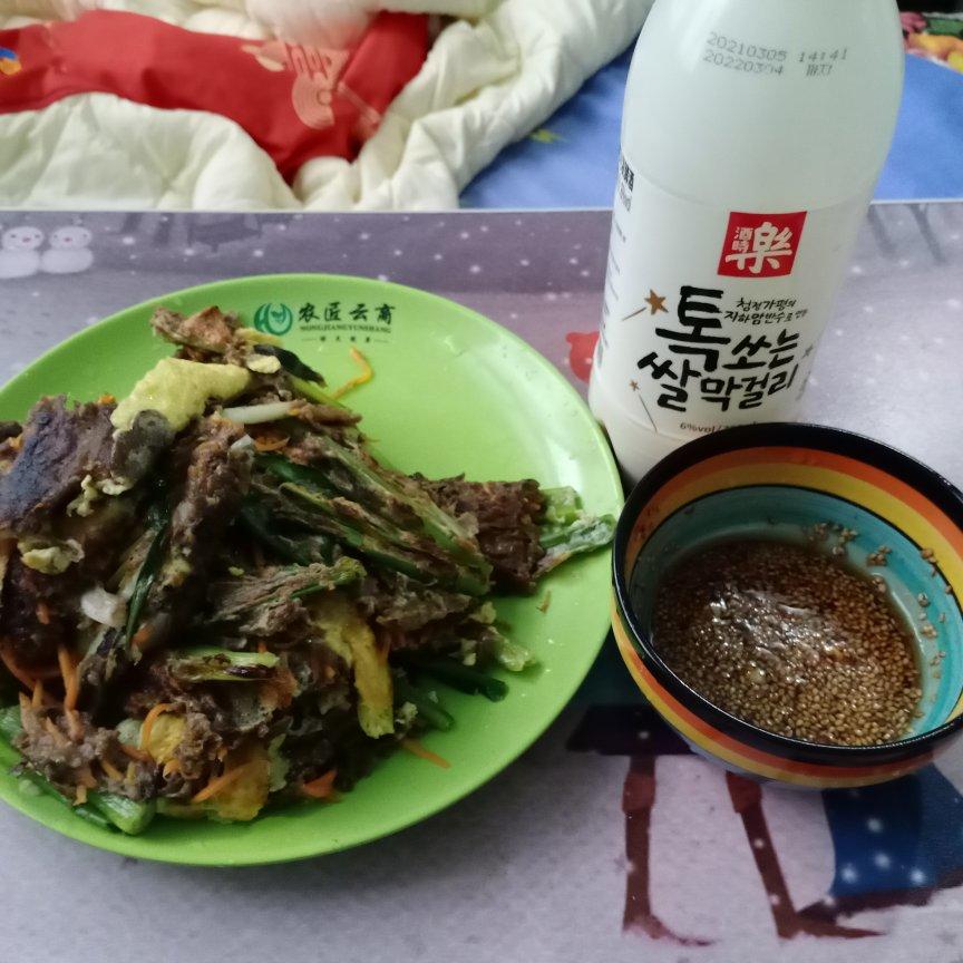 正宗韩式香葱煎饼🌯香脆可口，葱香四溢