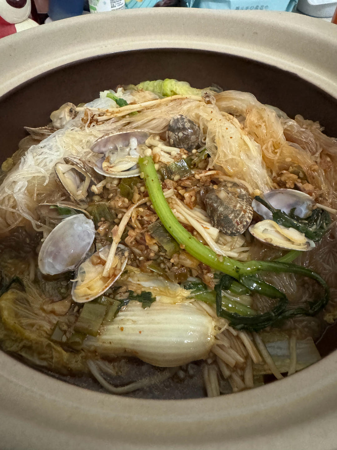 锡纸蛤蜊粉丝金针菇