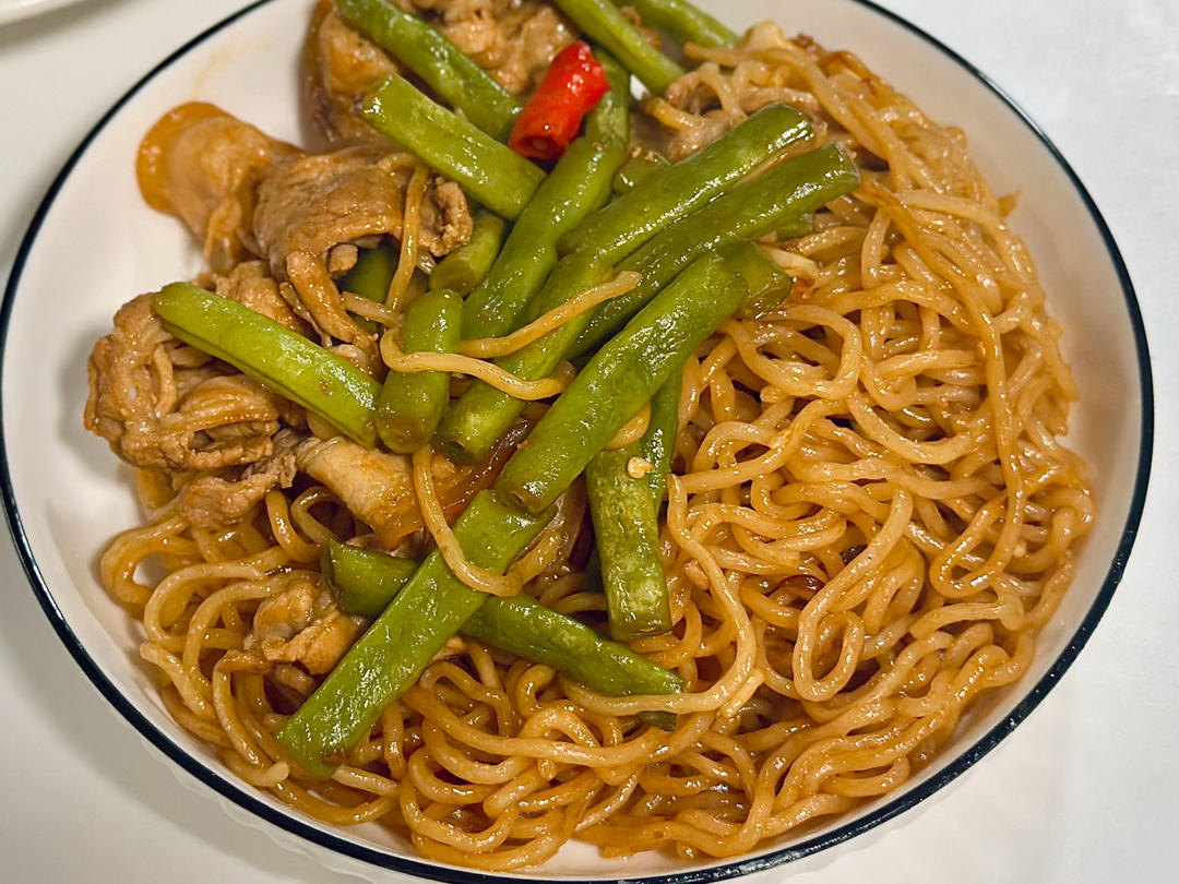 地道老北京扁豆焖面 豆角焖面 太好吃小心吃撑哦